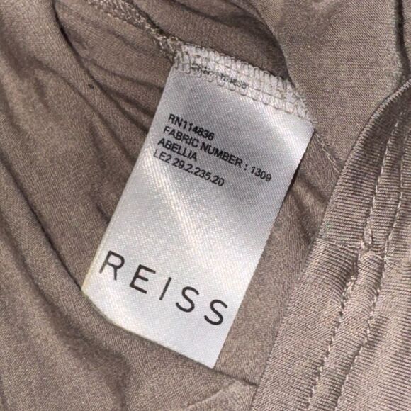 Women’s REISS Abellia Metallic Silver Ruched Bodycon MINI Dress size 6 - Picture 10 of 10